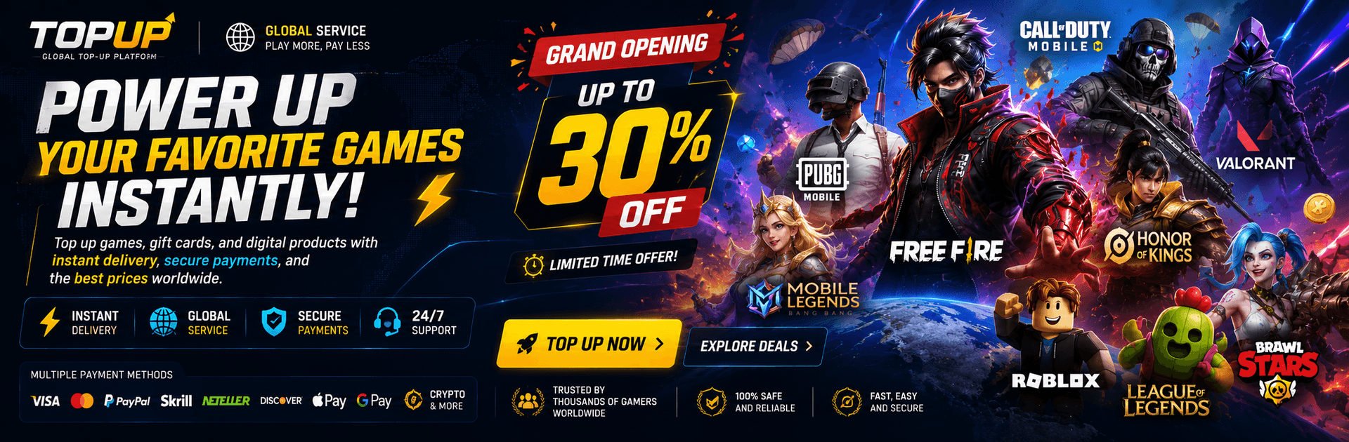 Instant Top-Up for 100+ Games