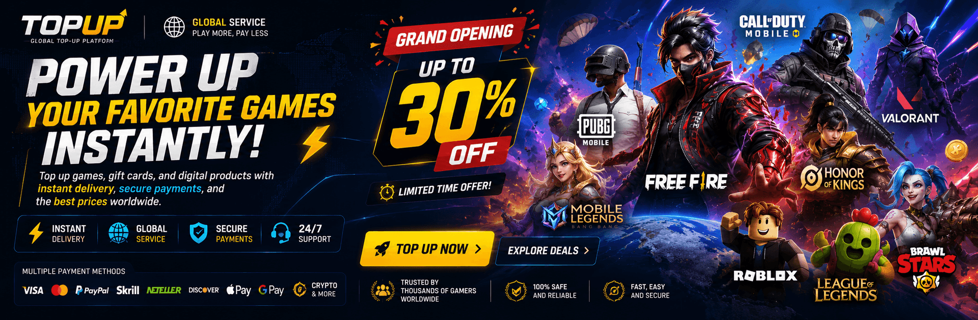 Instant Top-Up for 100+ Games